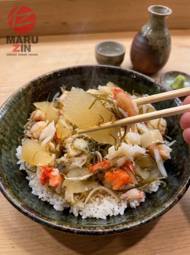 【新商品】タラバガニ松前漬け（数の子入 黒醤油・白醤油仕立て）